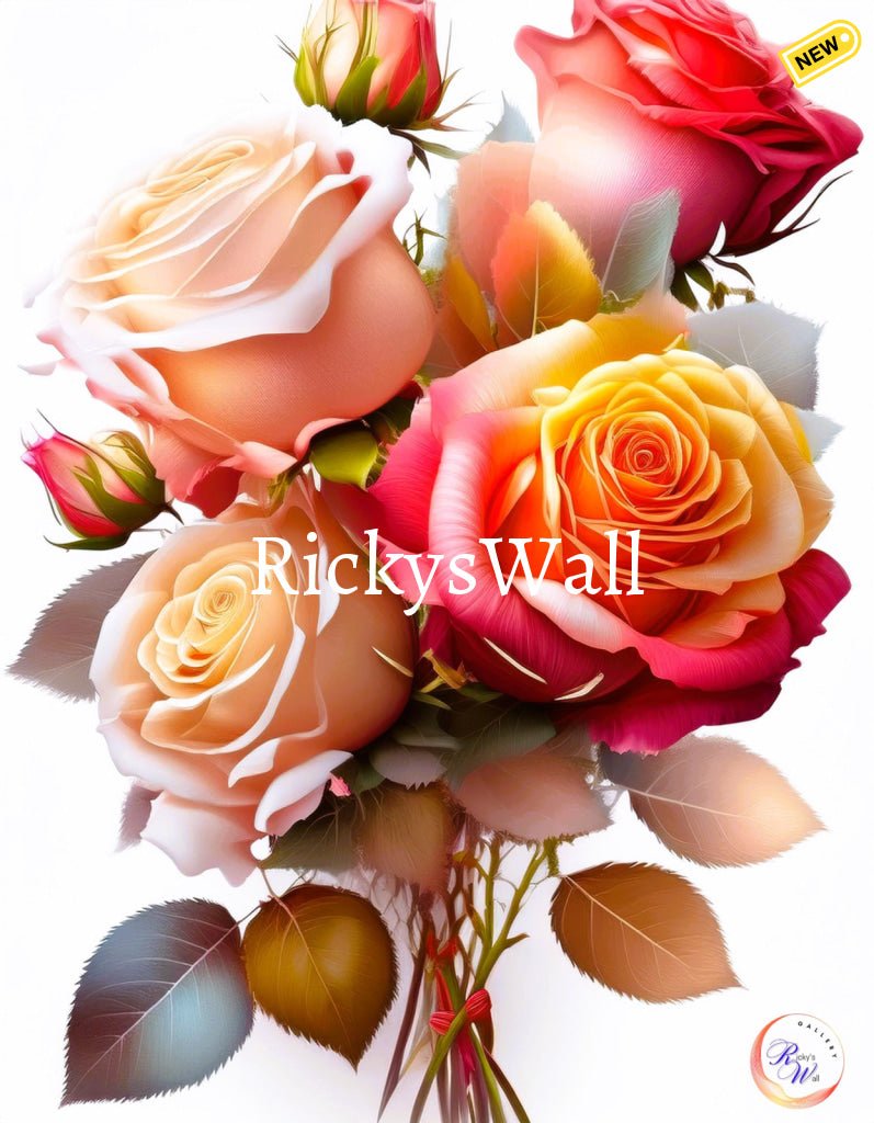 Spotlight Of Roses - Premium Print Inspired By Ricky’s Wall Painting