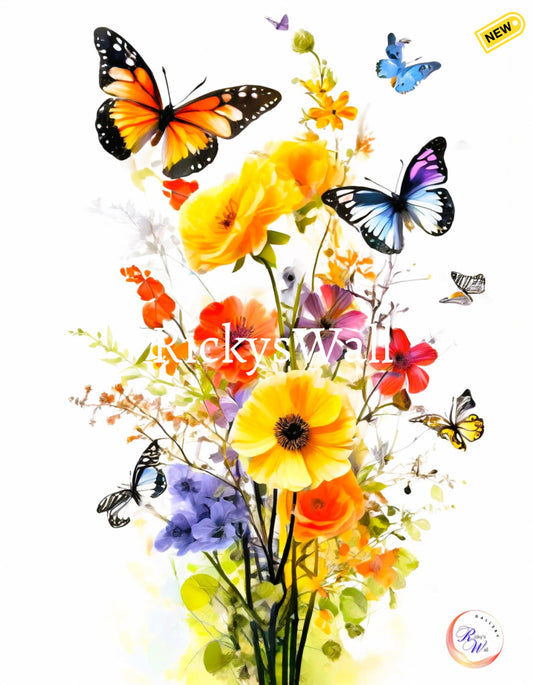 Wild Flowers - Premium Print Inspired By Ricky’s Wall Painting